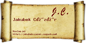 Jakubek Cézár névjegykártya